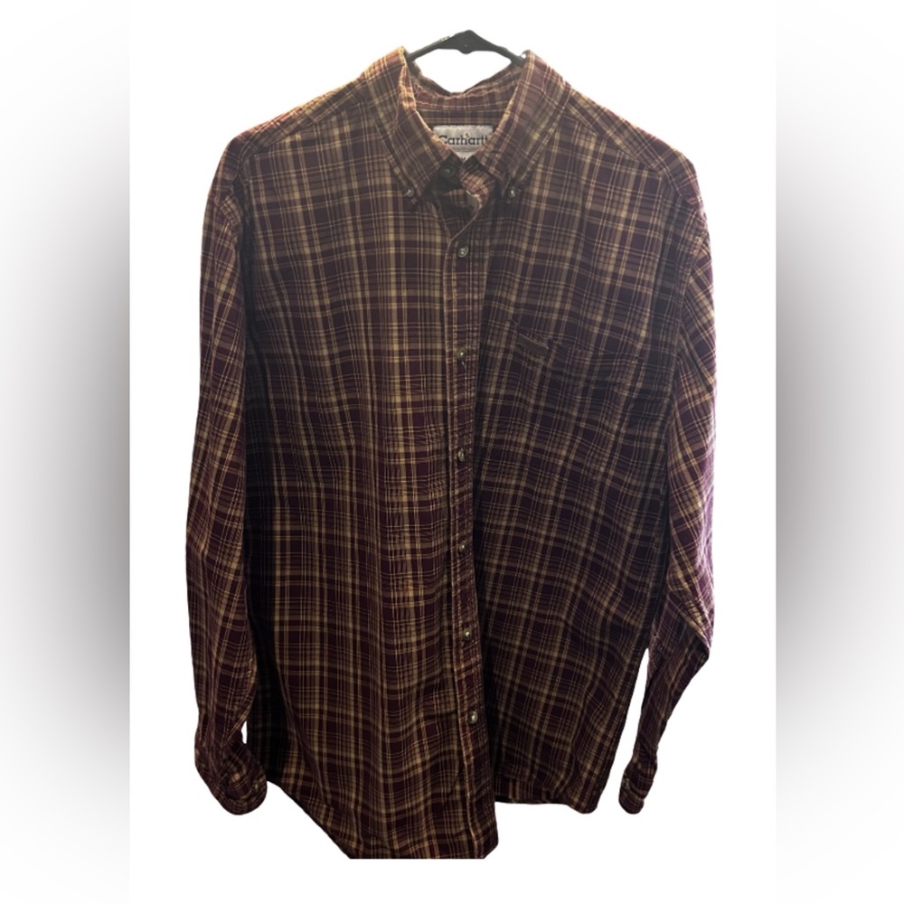 Men size medium carhart plaid shirt